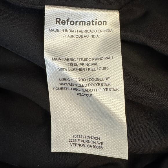 Reformation Veda Reed Leather Jacket Mole Suede - Picture 9 of 13